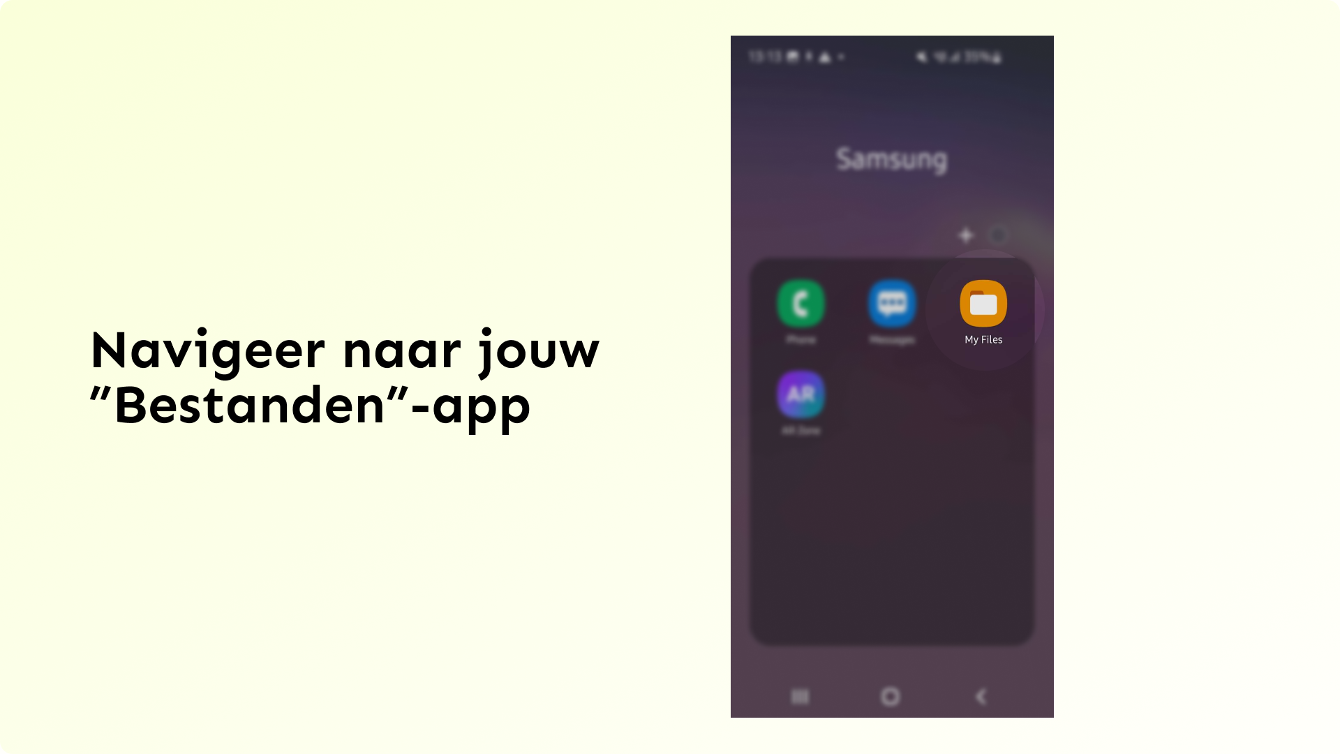 Navigeer naar je 'Bestanden'-app